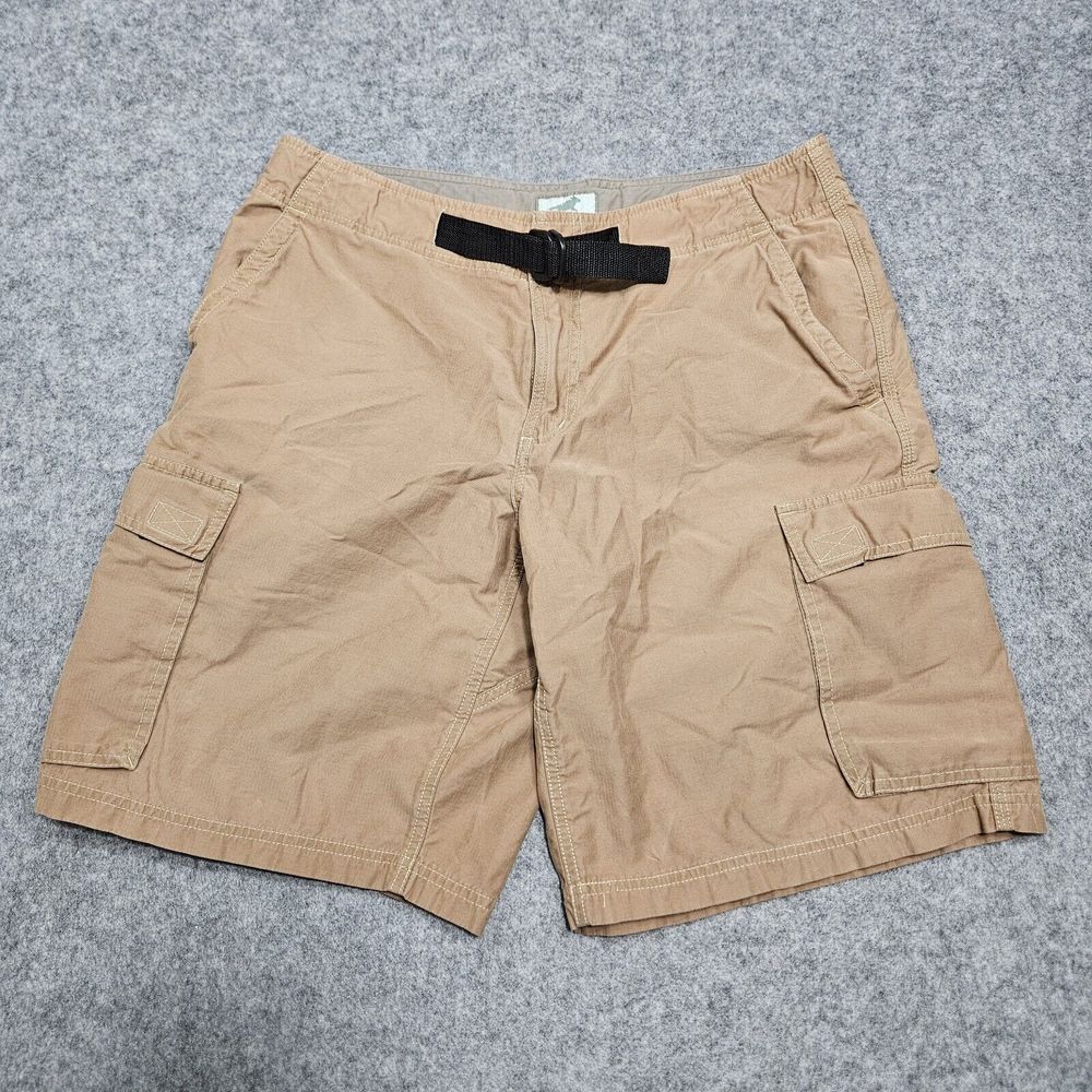 Horny Toad Men's‎ Belted Cargo Shorts Beige Size Large Cotton Blend Outdoor